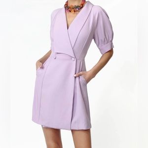 NWT puff sleeve purple blazer dress | ADELYN RAE